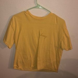 Brandy Melville honey cropped tee